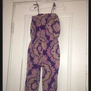 Baby gap kids purple paisley romper Sz 5T long